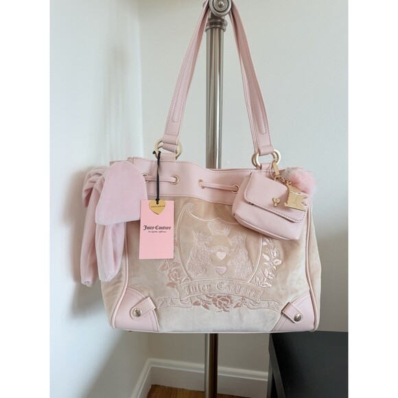 Juicy Couture Handbags - Juicy Couture New Love Chapter Tote daydreamer Bag Purse Buff Beige Tan NWT